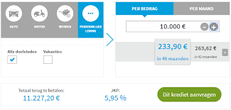 lening voor auto berekenen
